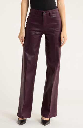 L'AGENCE Scottie Coated High Waist Wide Leg Jeans