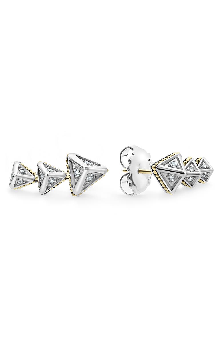LAGOS Graduated Diamond Pyramid Ear Crawlers, Alternate, color, 