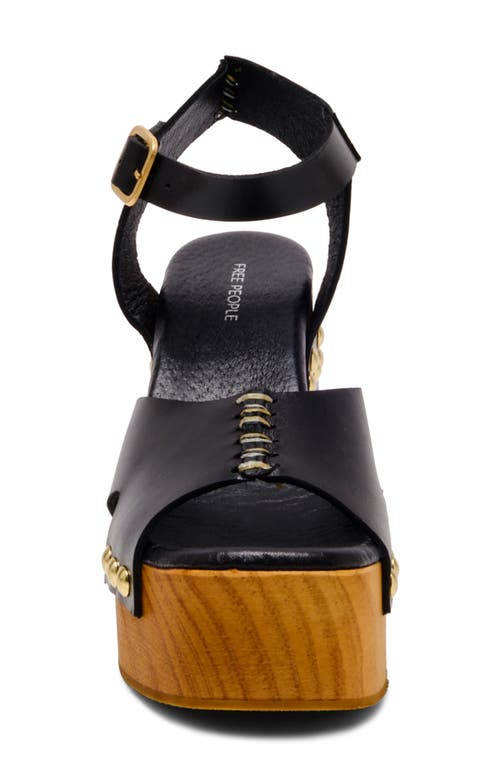Free People Cecily Ankle Strap Platform Sandal In Black
