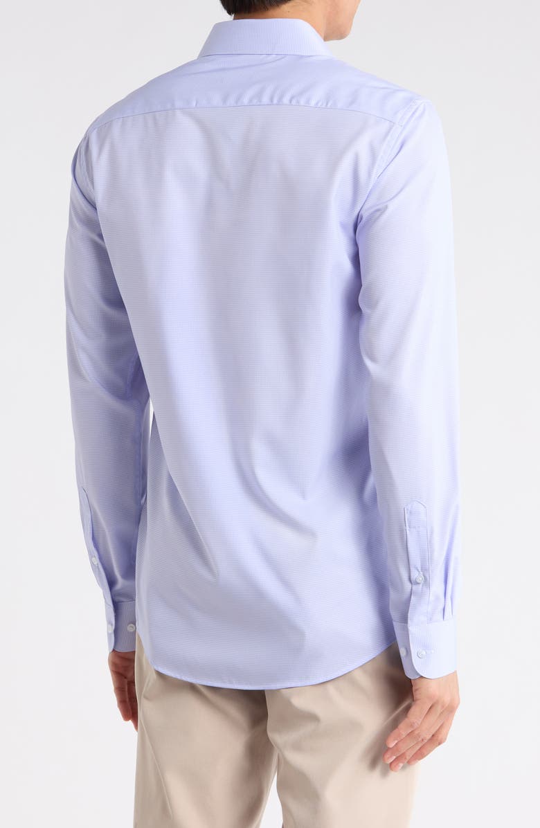 Nautica Slim Fit Micro Check Dress Shirt, Alternate, color, Lavender