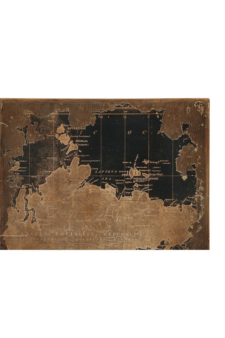 Black World Map Wall Decor - Set of 3, Alternate, color, BLACK