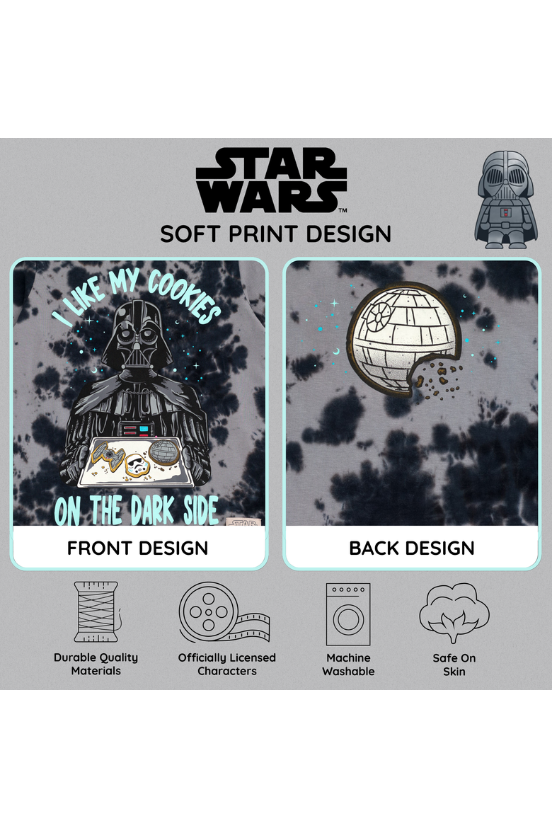 Short Sleeve T-Shirt, Alternate, color, Darth Vader Black Dye