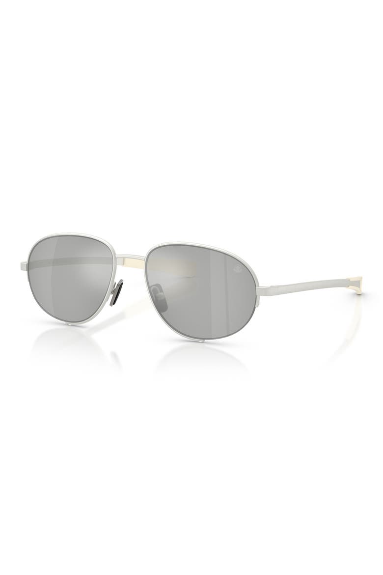 Circuit 56mm Oval Sunglasses, Alternate, color, SILVER / CLEAR MIRROR SILVER