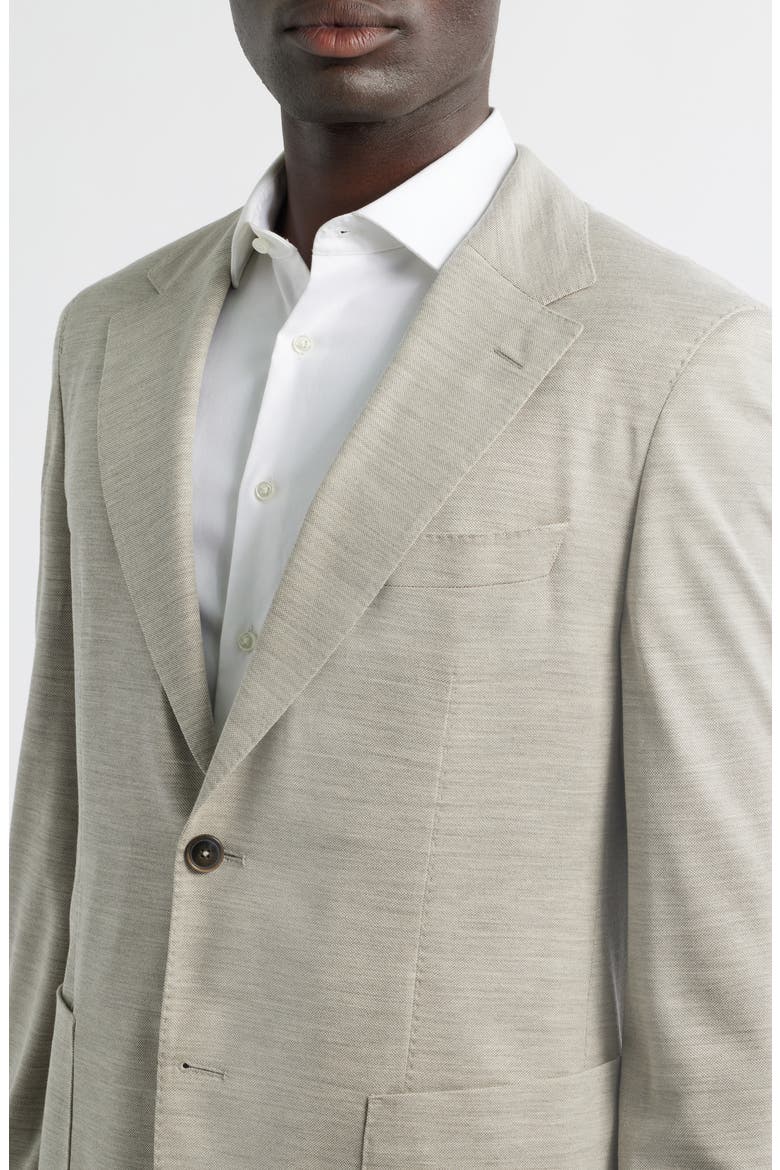 Jeff Regular Fit Beige Wool Mélange Sport Coat, Alternate, color, BEIGE/ KHAKI