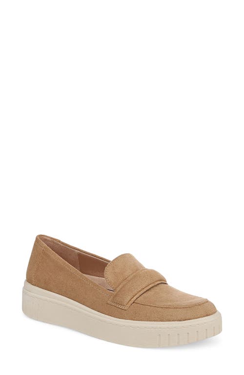 Lifestride Women's Geneva Closed Round Toe Platform Penny Loafers In Taupe