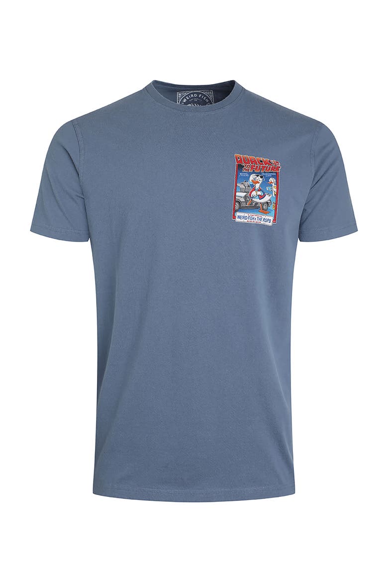 Quack To The Future RSPB Artist T-Shirt, Alternate, color, Mid Blue