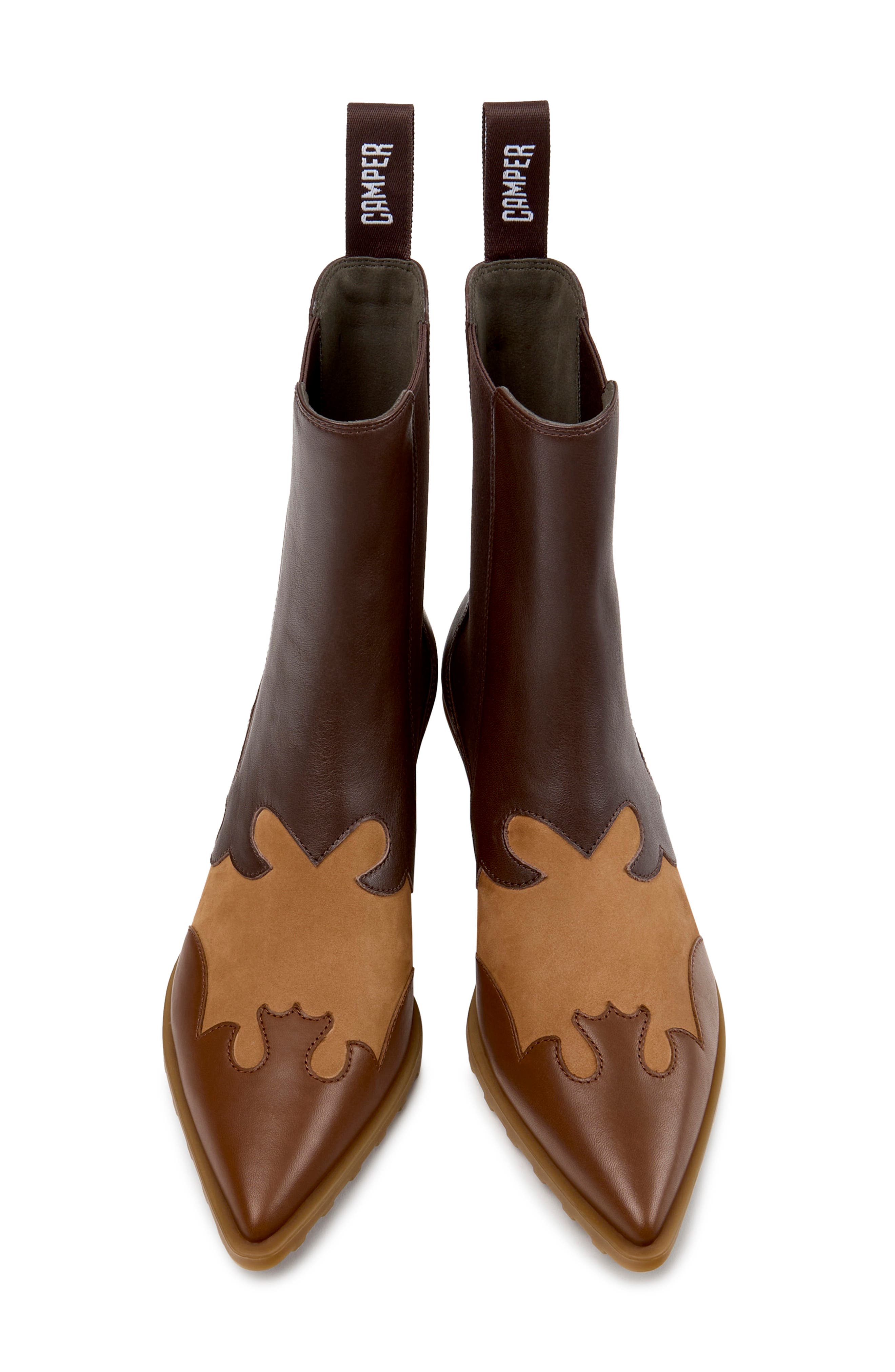 Anita Pointed Toe Chelsea Boot, Alternate, color, MEDIUM BROWN
