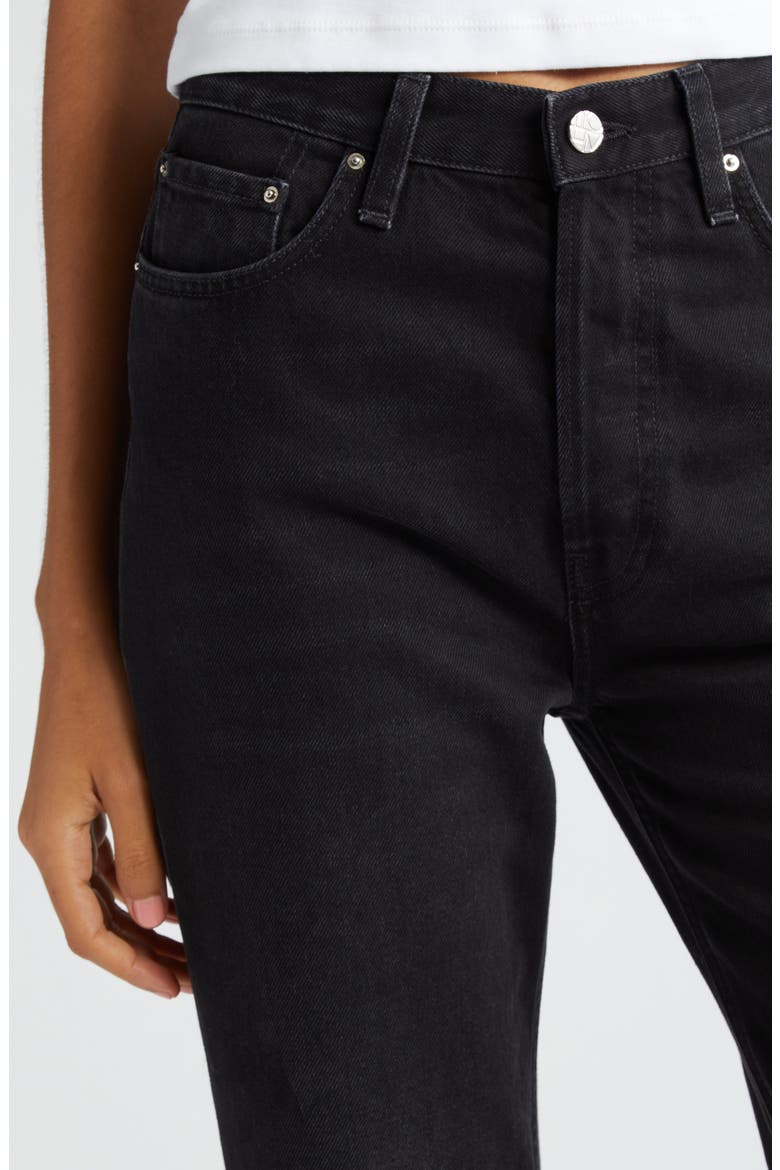 Classic High Waist Rigid Straight Leg Jeans (Nordstrom Exclusive), Alternate, color, FADED BLACK