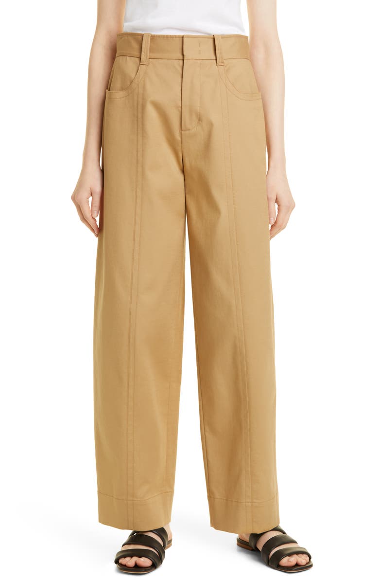 Vince Seam Front Stretch Cotton Trousers, Main, color, 