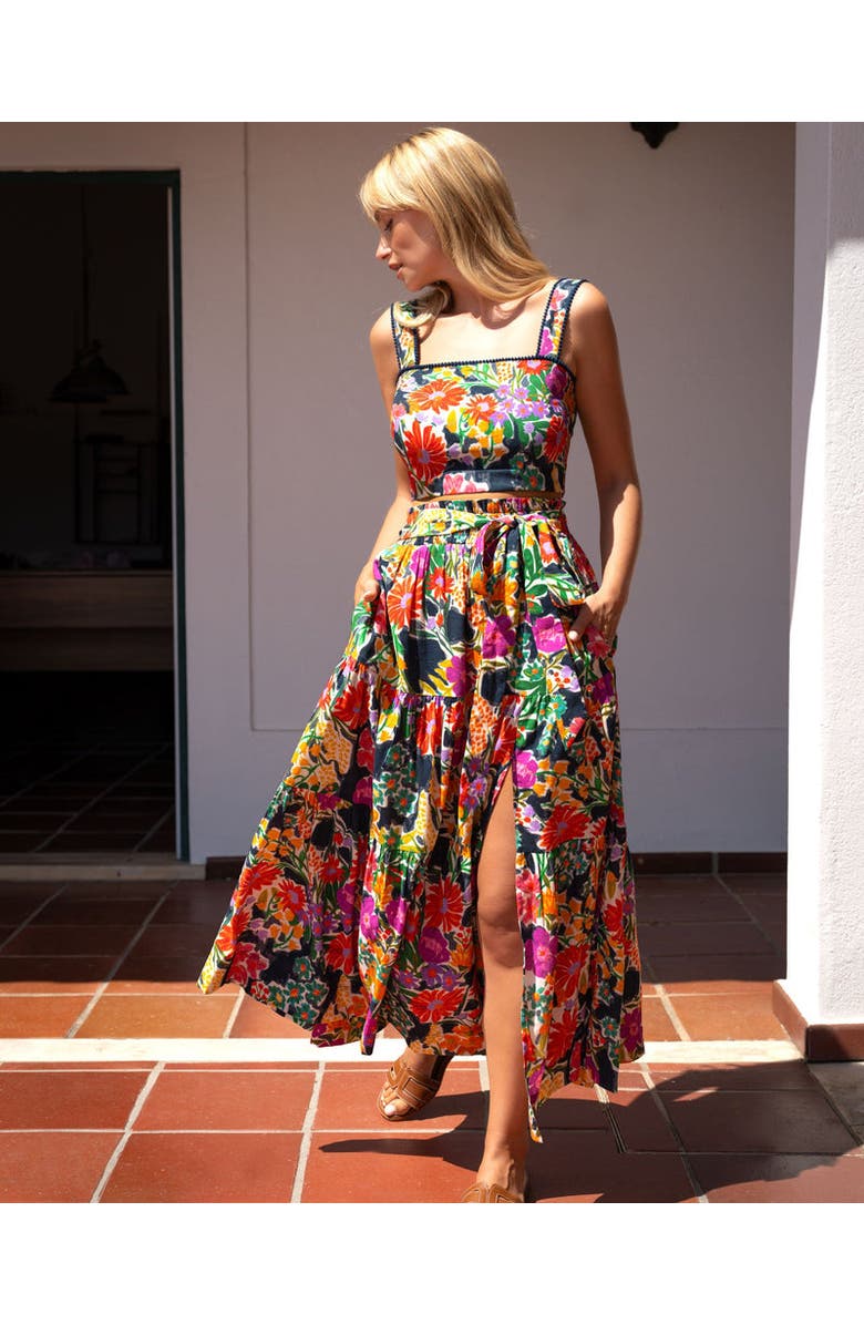 Change of Scenery Ilyssa Square Neck Smocked Crop Top, Alternate, color, Gardenia