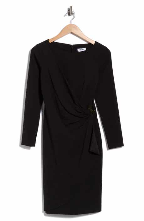 Ruched Long Sleeve Sheath Dress