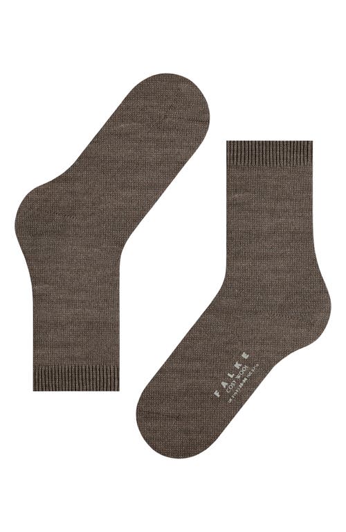 Falke Cosy Crew Socks In Brown