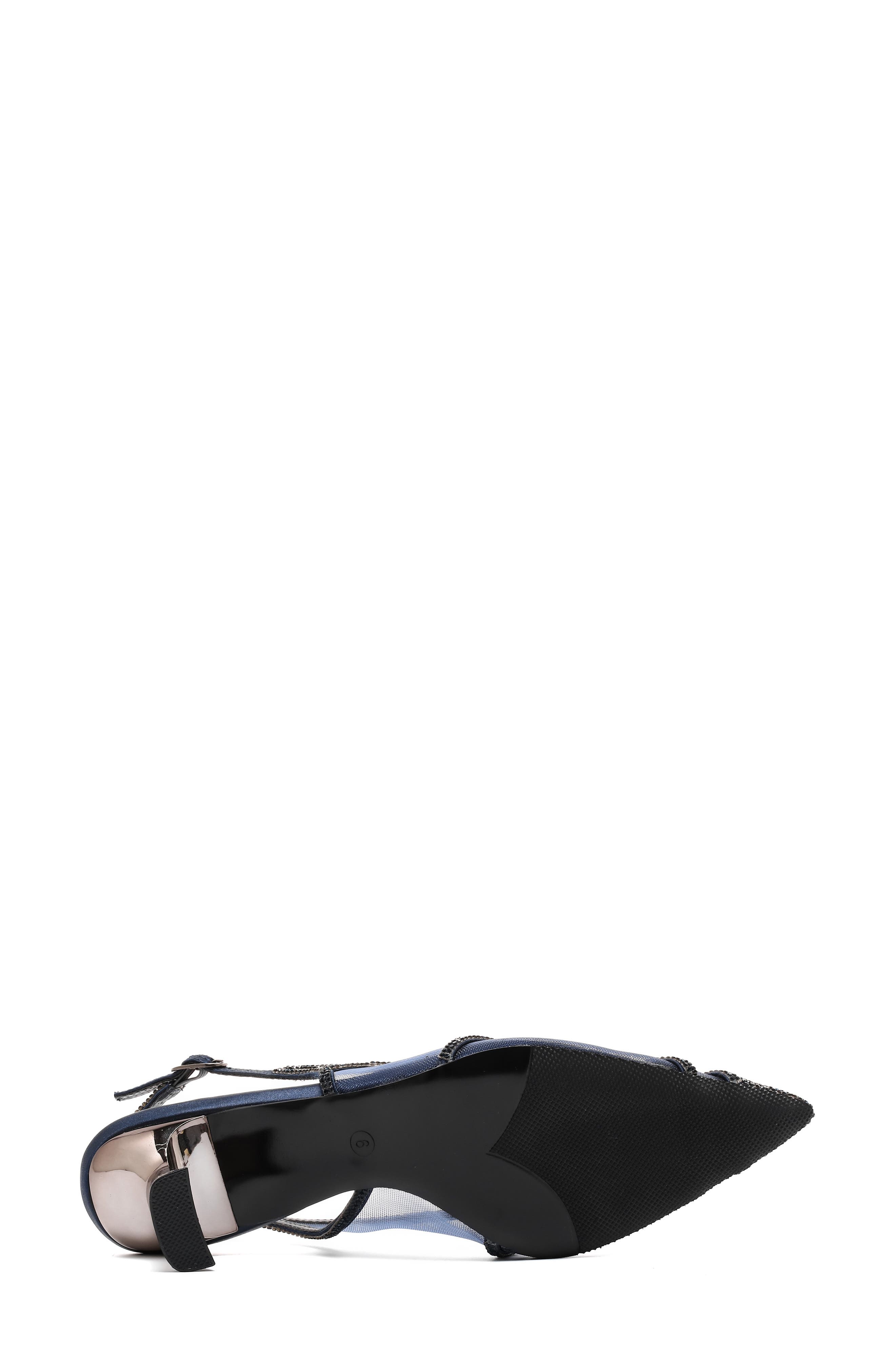 Fancy Slingback Pump, Alternate, color, NAVY