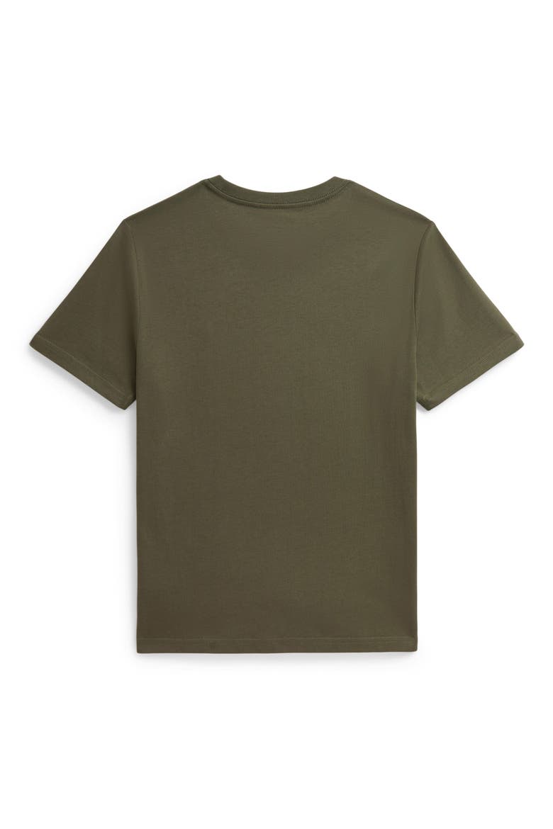 Kids' Cotton Crewneck T-Shirt, Alternate, color, CRUISE OLIVE