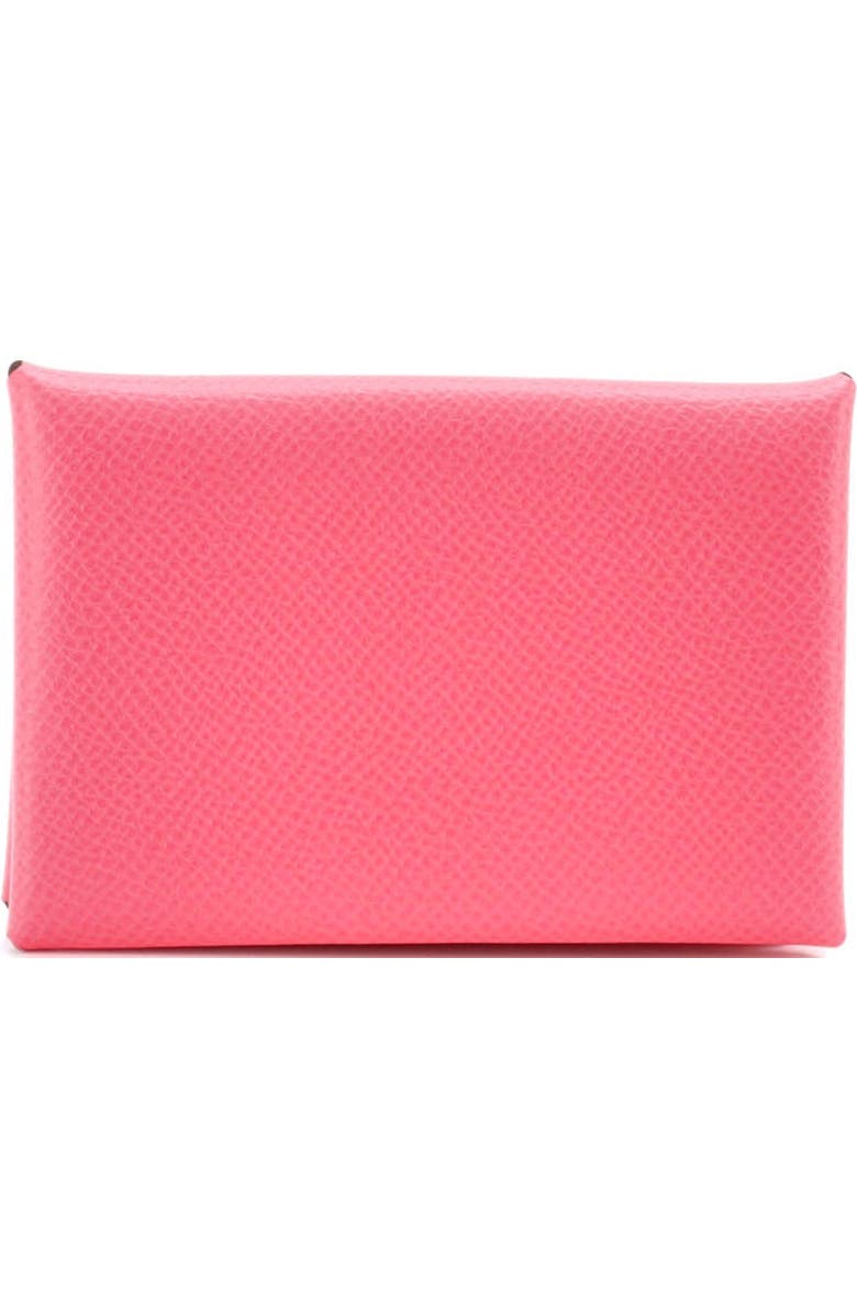 Pre-Owned Hermes Calvi Duo Card Holder Epsom, Alternate, color, Rose Lipstick