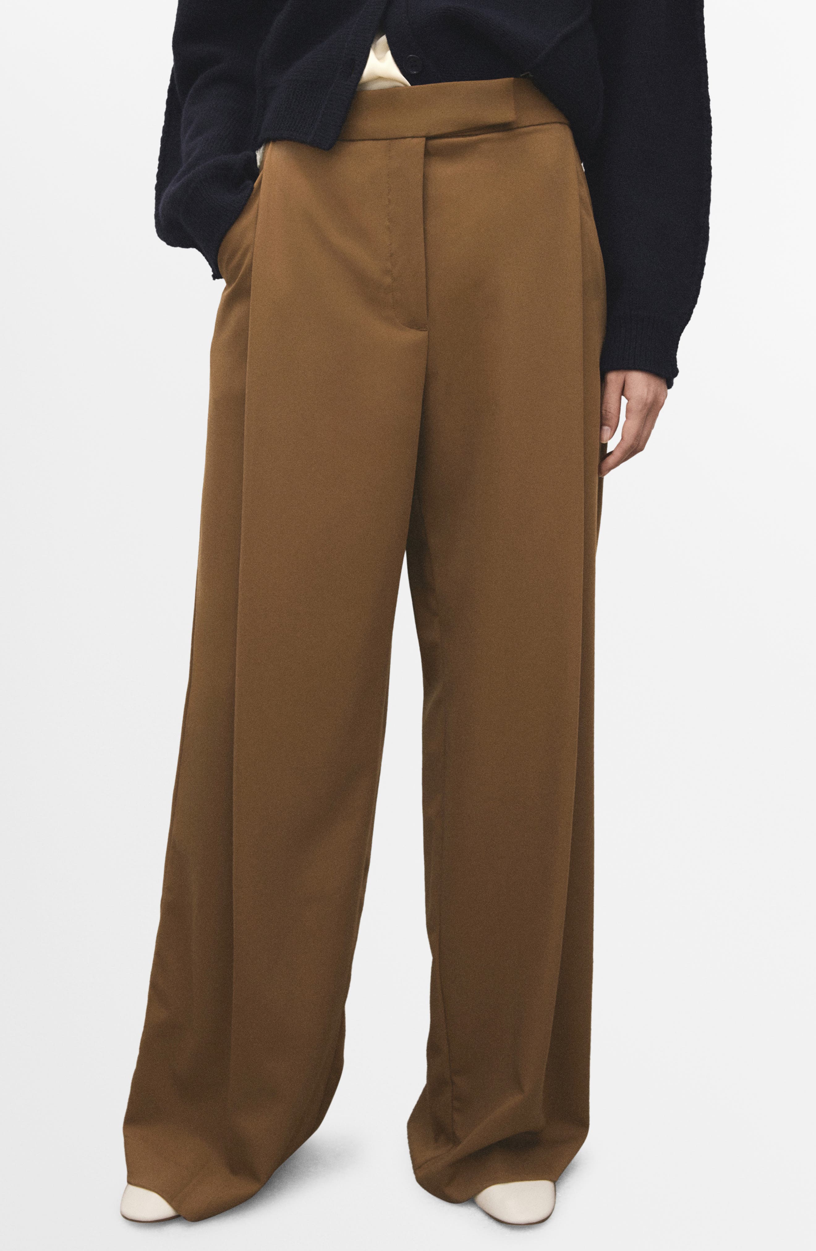 Pleated Wide Leg Pants - image 3