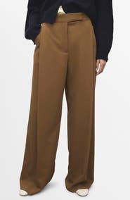 MANGO Pleated Wide Leg Pants
