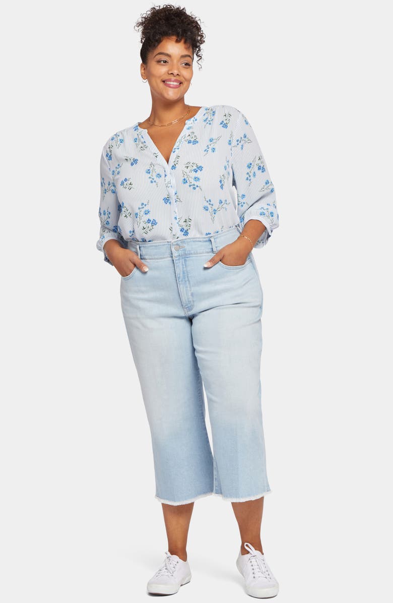 NYDJ Major High Waist Wide Leg Capri Jeans, Alternate, color, 