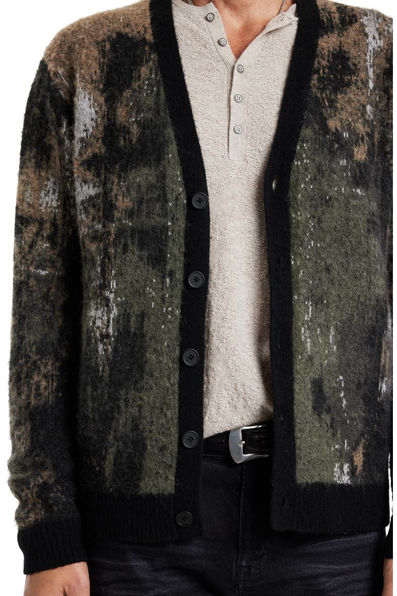 Dio Multicolor Jacquard Cardigan, Alternate, color, TEAKWOOD