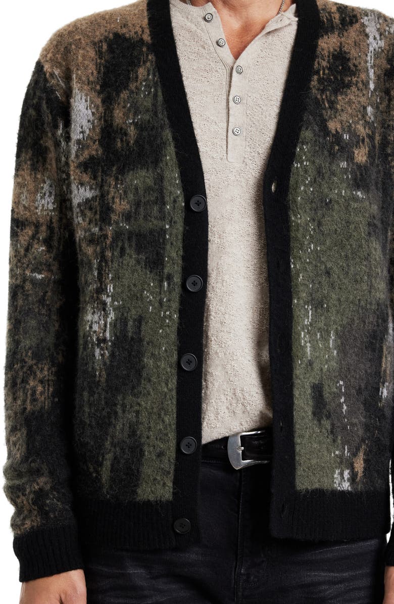 John Varvatos Dio Multicolor Jacquard Cardigan, Alternate, color,