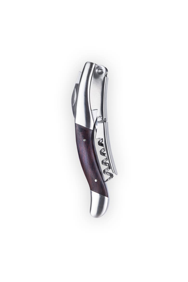 Admiral Oversized Double Hinged Corkscrew with Ebony Wood Inlay, Main, color, Wood