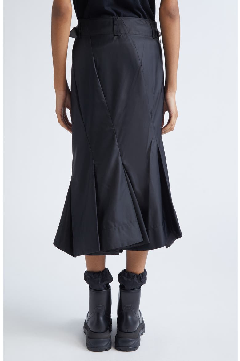 Insulated Nylon Twill Skirt, Alternate, color, BLACK