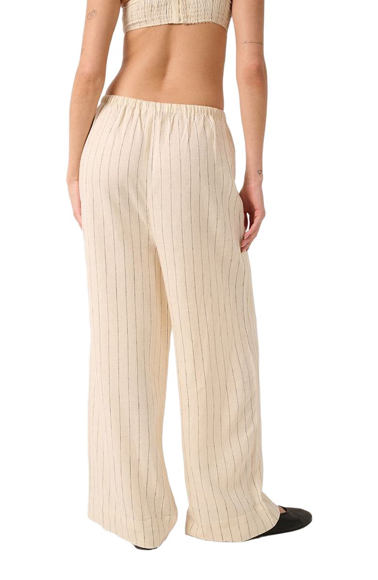WeWoreWhat Tie Waist Pant, Alternate, color, Antique Wht Mlt