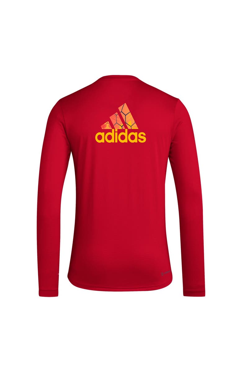 adidas Men's adidas Red Real Salt Lake Local Pop AEROREADY Long Sleeve T-Shirt, Alternate, color, Red