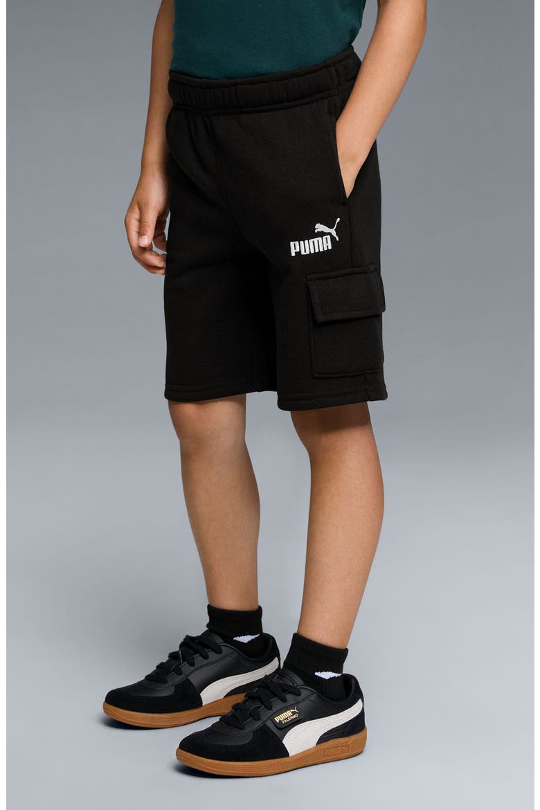 Kids' Fleece Cargo Shorts, Alternate, color, BLACK
