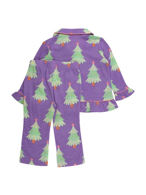 Rufflebutts Holiday Ruffle Flare Pajama Set In Green