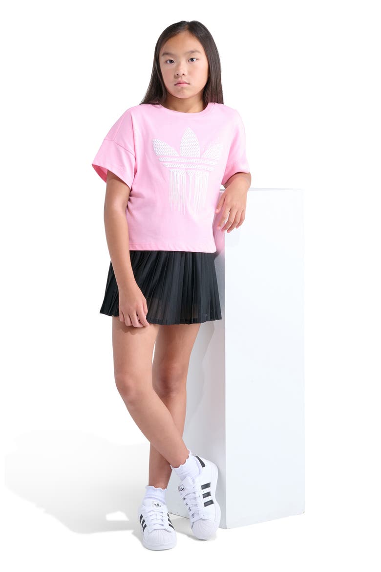 Kids' Crochet Logo T-Shirt, Alternate, color, LIGHT PINK
