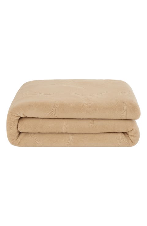 Contemporary Embossed Eiffel Tower Throw Blanket