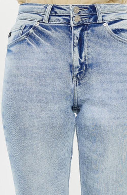 Kancan Cadence Ultra High Rise Slim Straight Leg Jeans In Blue