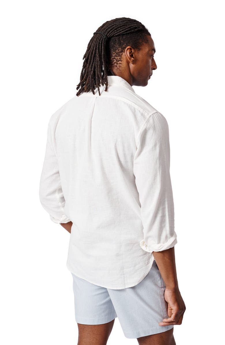 Aubin Grainsby Linen Cotton Relaxed Shirt, Alternate, color, White