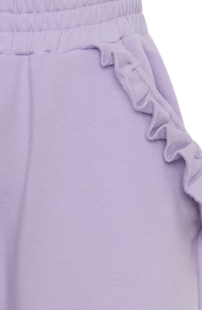 TINY TRIBE Kids' Frill Pocket Cotton Sweatpants, Alternate, color, Lilac