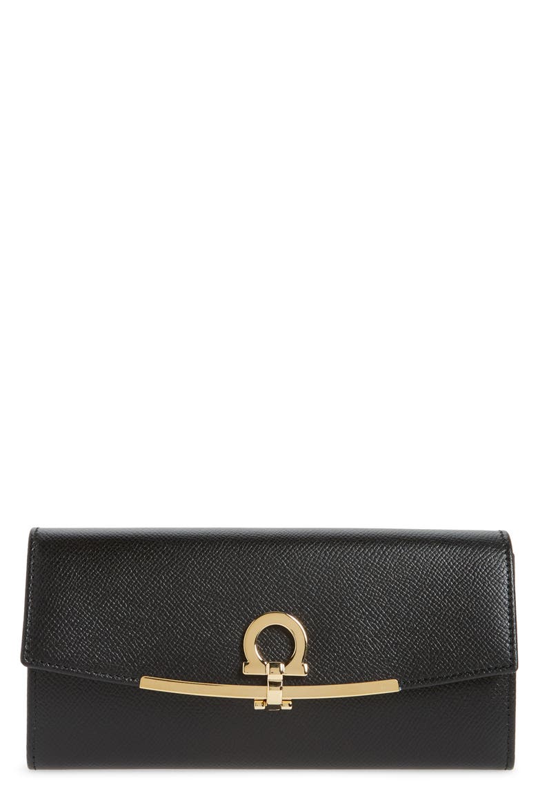 Icona Clip Continental Wallet, Main, color, NERO