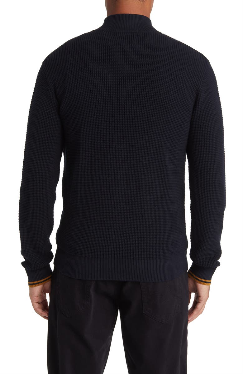 Fred Perry Thermal Knit Half-Zip Sweater, Alternate, color, 