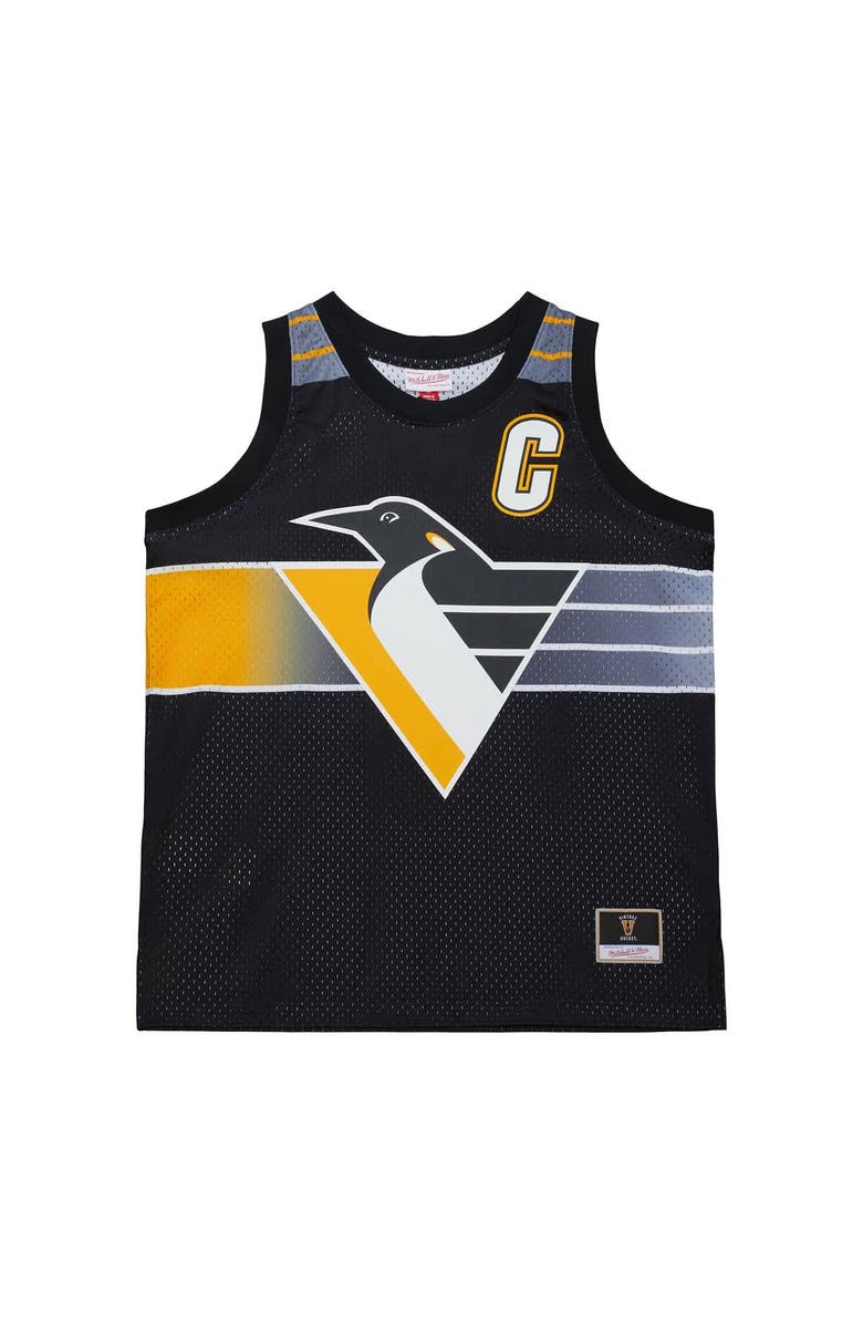Mitchell & Ness Unisex Mitchell & Ness Mario Lemieux Black Pittsburgh Penguins Maxxed Out Fashion Basketball Jersey, Alternate, color, Black