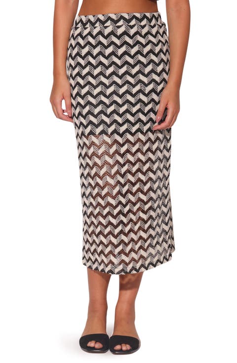 Nelle Open Knit Midi Skirt