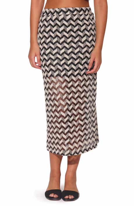 Walter Baker Nelle Open Knit Midi Skirt