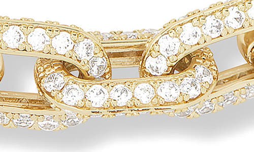 Melinda Maria Frankie Pavé Cubic Zirconia Link Bracelet In Goldhite