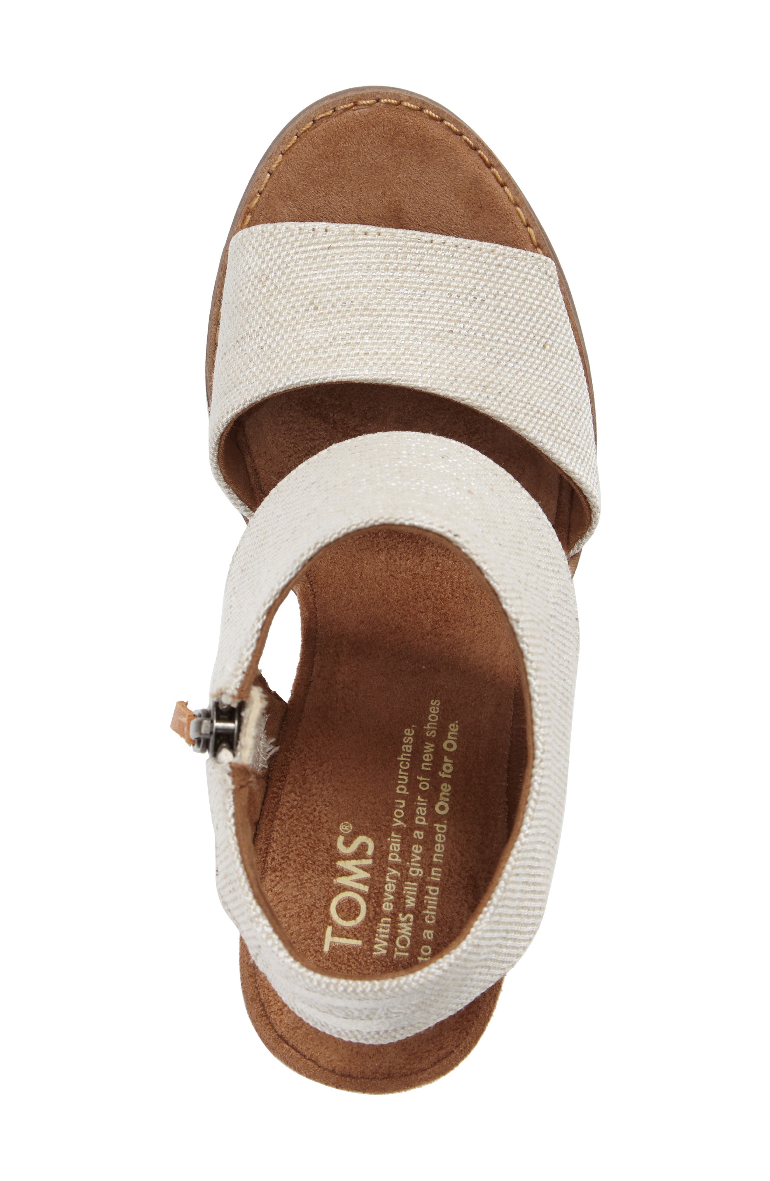 TOMS Majorca Cutout Sandal, Alternate, color, Natural