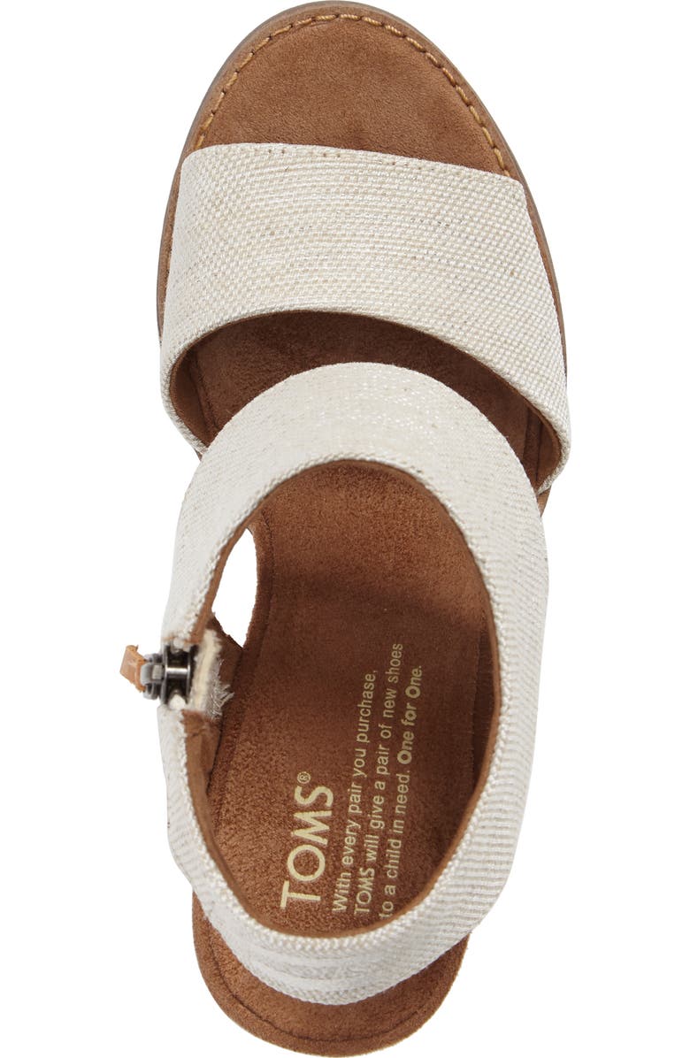 TOMS Majorca Cutout Sandal, Alternate, color, Natural