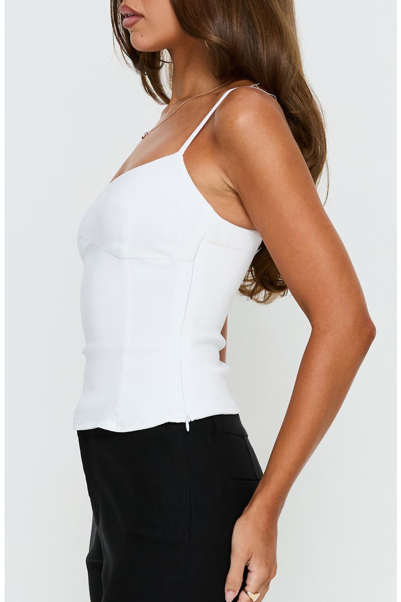 Elanah Structured Cami Top, Alternate, color, WHITE