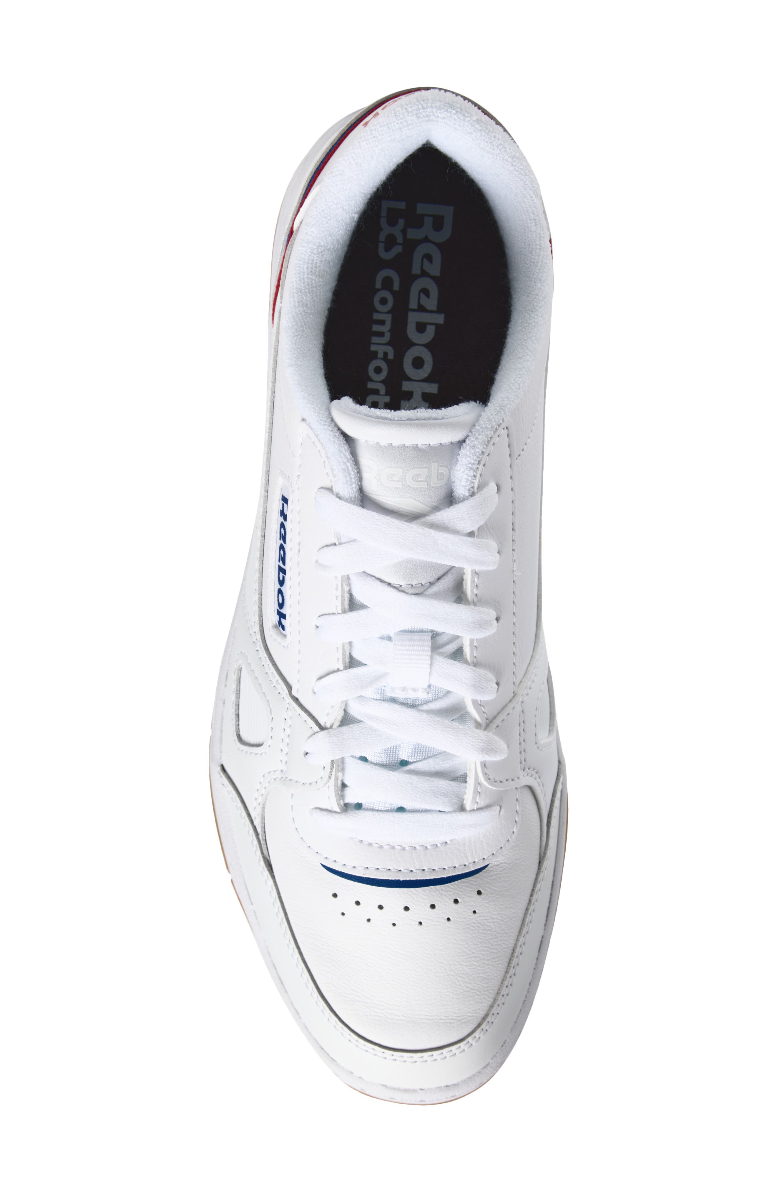 Court LXS Leather Sneaker, Alternate, color, WHITE
