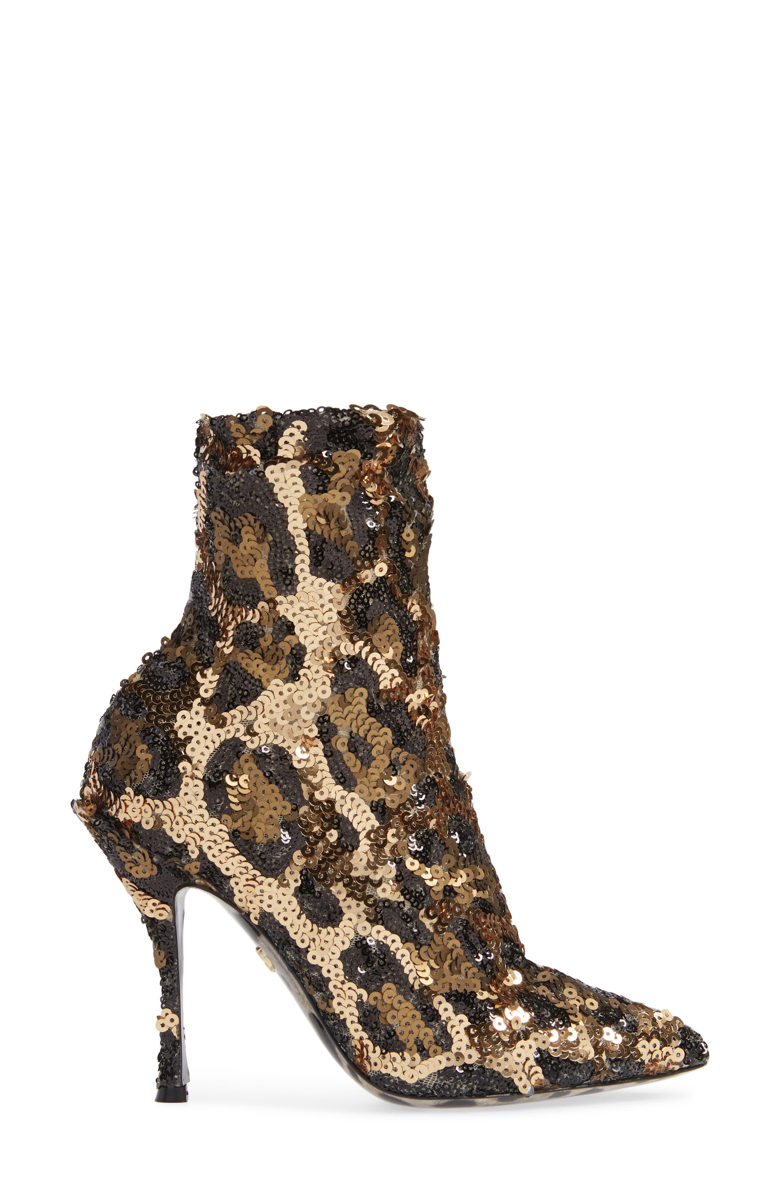 Leopard Sequin Bootie, Alternate, color, LEOPARD