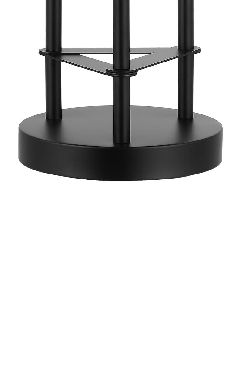 JONATHAN Y Axel Modern 20.5" 3-Light Iron/Seeded Glass Modern Industrial LED Table Lamp, Black, Alternate, color, Black