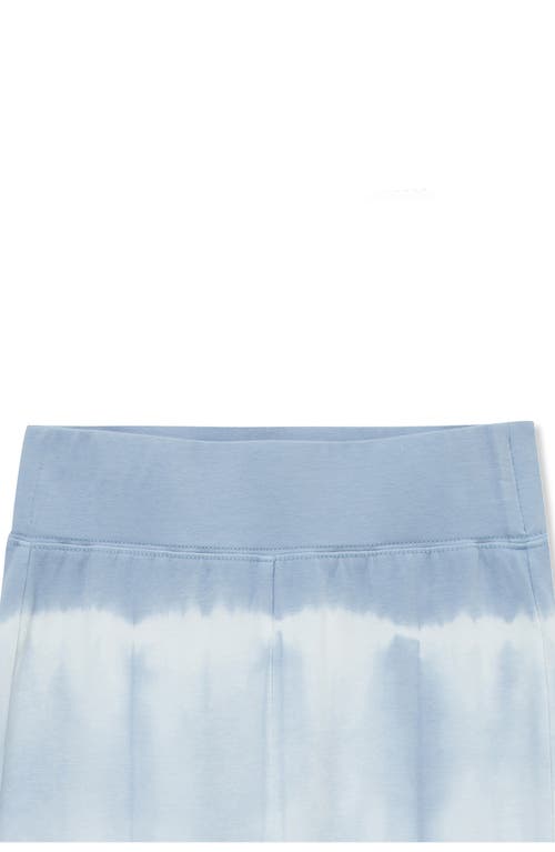 Truce Kids' Tie Dye Flare Leg Cotton Knit Pants In Light Blue