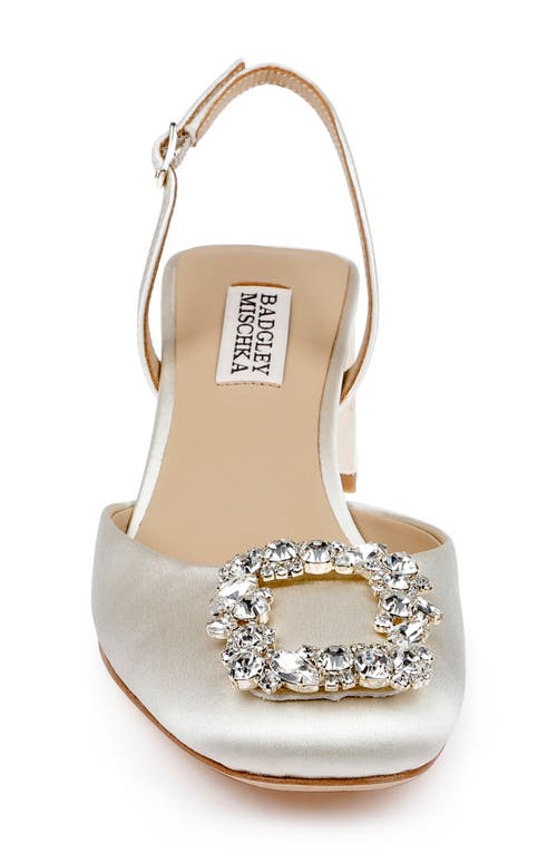 Badgley Mischka Collection Vivia Slingback Pump In White