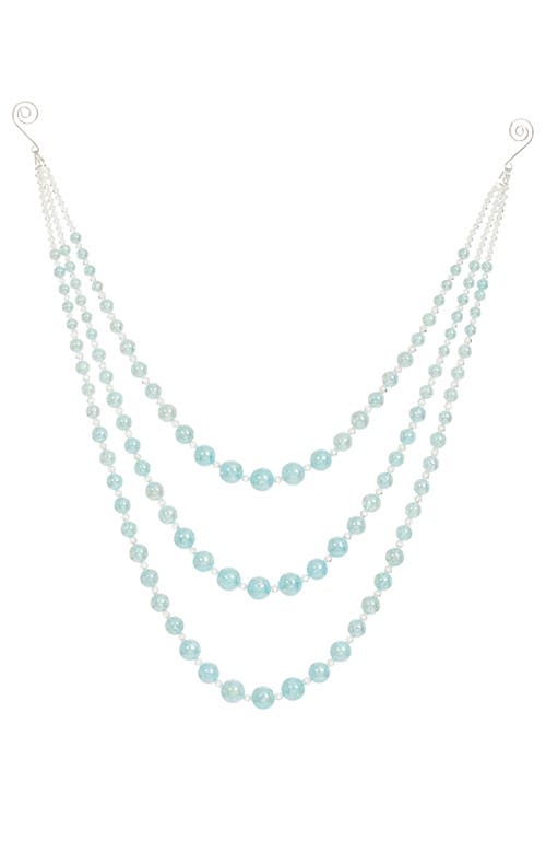 Mark Roberts Hanging Beads Swag, Set Of 4 In Blue